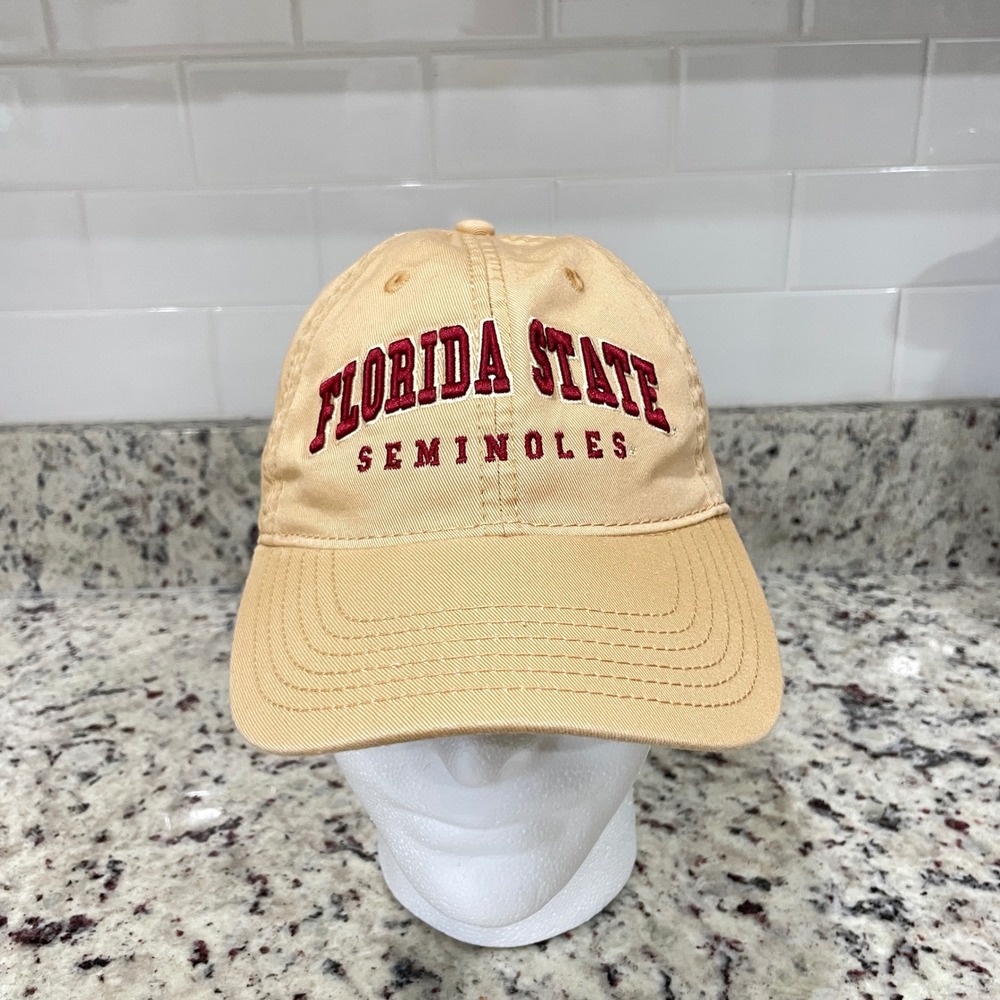 Florida State Seminoles Spell Out Tan Strapback FSU Baseball Cap Legacy